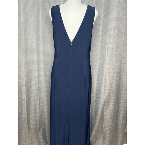 Vera Wang Dress Maxi Bridesmaid Ball Sleeveless Dress Gown Navy Blue Size 12 - Picture 6 of 11